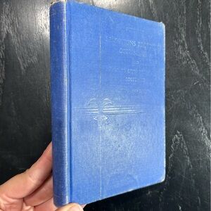 Vtg Blue Hardcover Book 1936 French - has wear writing reveries dun promeneur